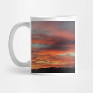 Red Orange and Pink Sunset in Zagreb, Croatia Mug